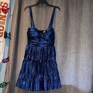 Emerald Sundae Shimmering Blue Dress